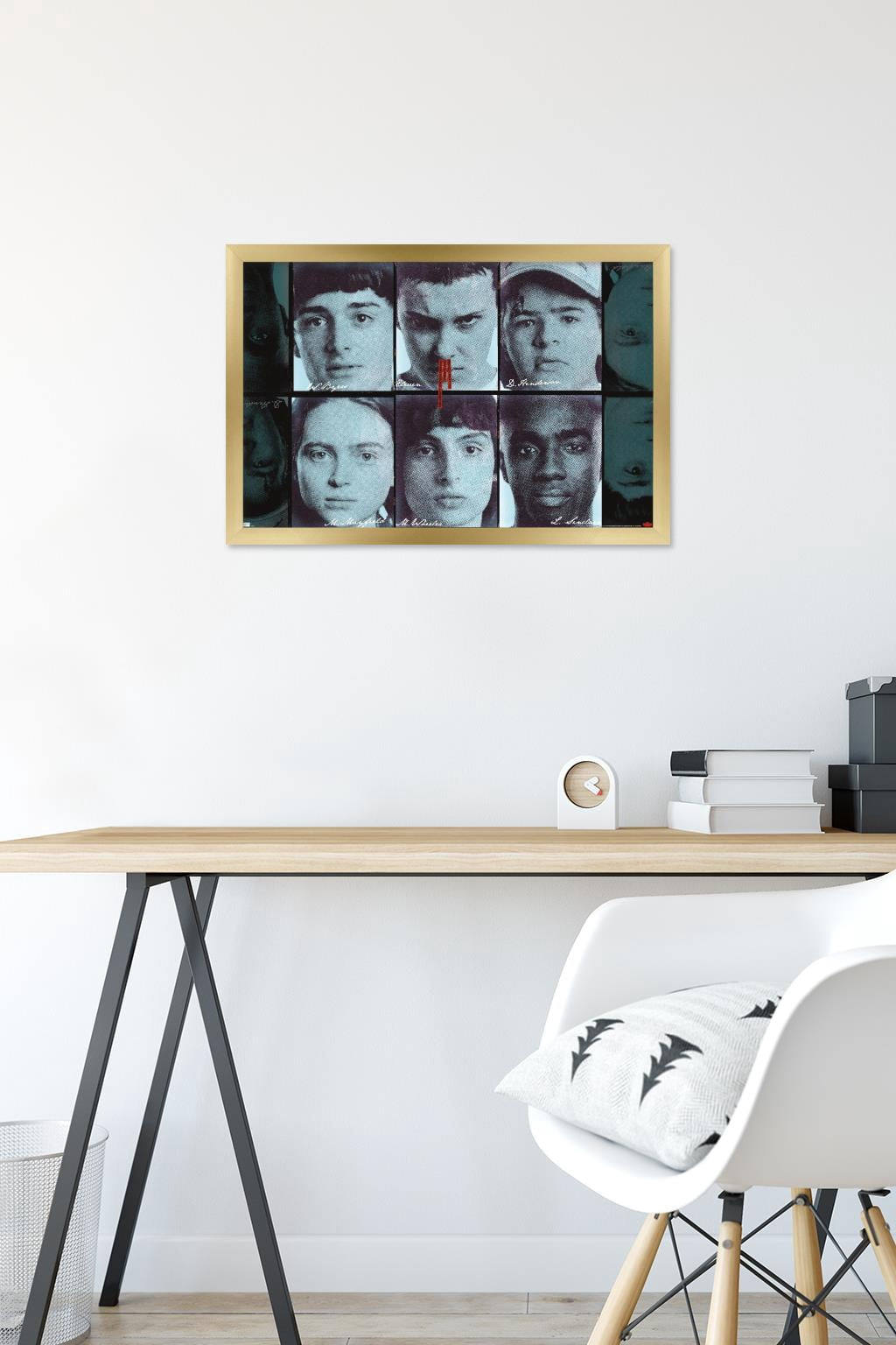 Netflix Stranger Things: Season 4 - Group Faces Wall Poster, 14.725" x 22.375" Framed