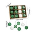 thumbnail image 4 of 16 Pc Christmas Ball Bauble Sequin Snow Flower Finish Ball Ornament Christmas Indoor Outdoor Hanging Decoration Holiday Party Wedding Halloween Thanksgiving Valentine's Day Decor, 4 of 9