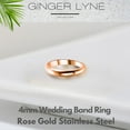 thumbnail image 2 of 4mm Stainless Steel Wedding Band Ring for Women or Men Ginger Lyne Collection, 2 of 7