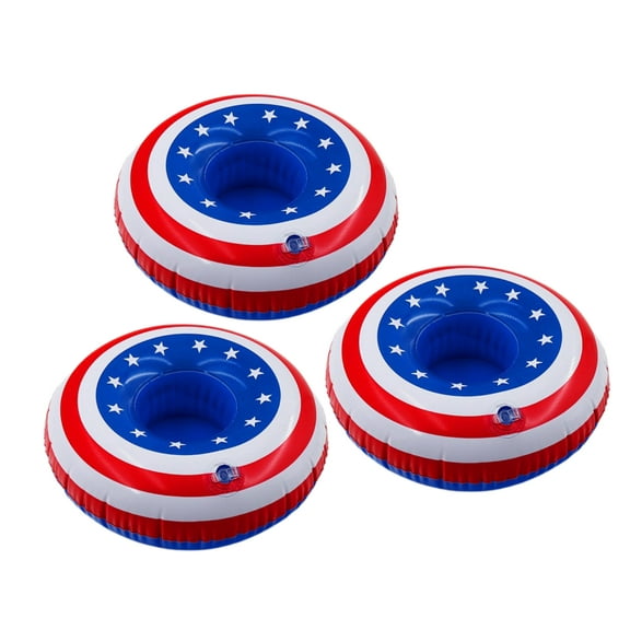 PonPom Inflatable Drink Holder, 3 Pcs Cup Holder & Drink Floating for Summer Pool Party
