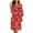 Reindeer Candy Canes, variant on Yuyamidu Snowflake 3/4 Sleeve Bathrobe for Women Ladies Kimono Robe Christmas Sleepwear for Pregnancy Red Green Stripes Long Spa Robe Size M Xmas Mid-Calf Length Nightgown