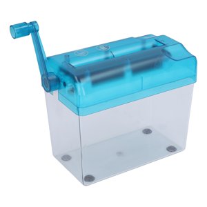 Mini Déchiqueteuse manuelle, Déchireuse à main entièrement transparente Conception antidérapante pour la maison pour le bureau pour l'école