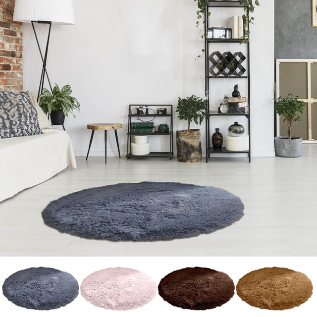 Alfombra Alfombra redonda para dormitorio, tapete de yoga, silla de computadora, 50 x 60 pulgadas Yulucky