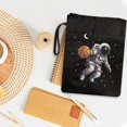 thumbnail image 4 of HELLHERO Polyester Fabric Book Organizer Bag for Friend Book Lovers Gift for Journals Planners Books Washable, 11.4 Inch X 8.66 Inch Astronaut Ball, 4 of 8