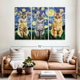 thumbnail image 2 of Elephant Stock Cats Starry Night Wall Art - Horizontal Multi Panel Canvas - Living Room Wall Decor - Animal Multi Panel - Yellow And Blue Decor - 65" x 42", 2 of 8