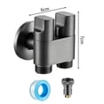 thumbnail image 4 of G1/2 1 sur Deux Robinet de Machine à Laver Double Commande Robinet de Toilette Triangle, 4 of 9