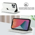 thumbnail image 4 of Feishell Wallet Case Designed for iPhone 12 Pro Max (6.7 inch),Compatible with MagSafe Charger,Stylish PU Leather Magnetic Closure Folio RFID Blocking Protection Card Slots Flip Kickstand Phone ,White, 4 of 10