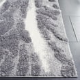 thumbnail image 3 of Safavieh Hi-Lo Hiren Abstract Shag Runner Rug, Gray/Light Gray, 2'2" x 8', 3 of 10