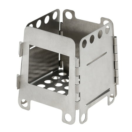 Wood Stove Cooking Accessories Lixada Portable Titanium Lightweight Folding Wood Stove Pocket Stove Outdoor Cooking Camping Backpacking ()