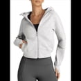 thumbnail image 2 of Sudaderas con Capucha y Cremallera para Mujer, Chaquetas, Sudaderas , Conjuntos de para Otoño, Camisetas Casuales y Cómodas Estilo Y2k, Ropa de Invierno. Gris S, 2 of 9