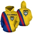 thumbnail image 4 of Sudadera con capucha con estampado 3D de la bandera de Colombia y emblema nacional, sudadera con capucha con estampado de flor de hibisco, ropa para hombre, chándal de manga larga, sudaderas con capuc, 4 of 5