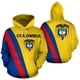 thumbnail image 4 of Sudadera con capucha con estampado 3D de la bandera de Colombia y emblema nacional, sudadera con capucha con estampado de flor de hibisco, ropa para hombre, chándal de manga larga, sudaderas con capuc, 4 of 5