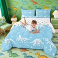 thumbnail image 3 of Erosebridal Dinosaur Skull Queen Comforter Set, Blue White Bedding Comforter Set, 3 of 6
