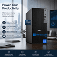 thumbnail image 3 of Dell 2026 Pro Desktop Computers Tower PC for Home & Business, Copilot AI, 14th Gen i3-14100 Processor, 64GB DDR5 RAM, 1TB PCIe SSD, Wi-Fi 6E, Bluetooth 5.3, DisplayPort, HDMI, USB-C, Windows 11 Pro, 3 of 9