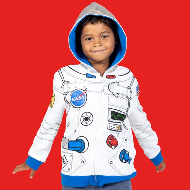 NASA Toddler Boys Fleece Zip Up Costume Hoodie Toddler to Big Kid