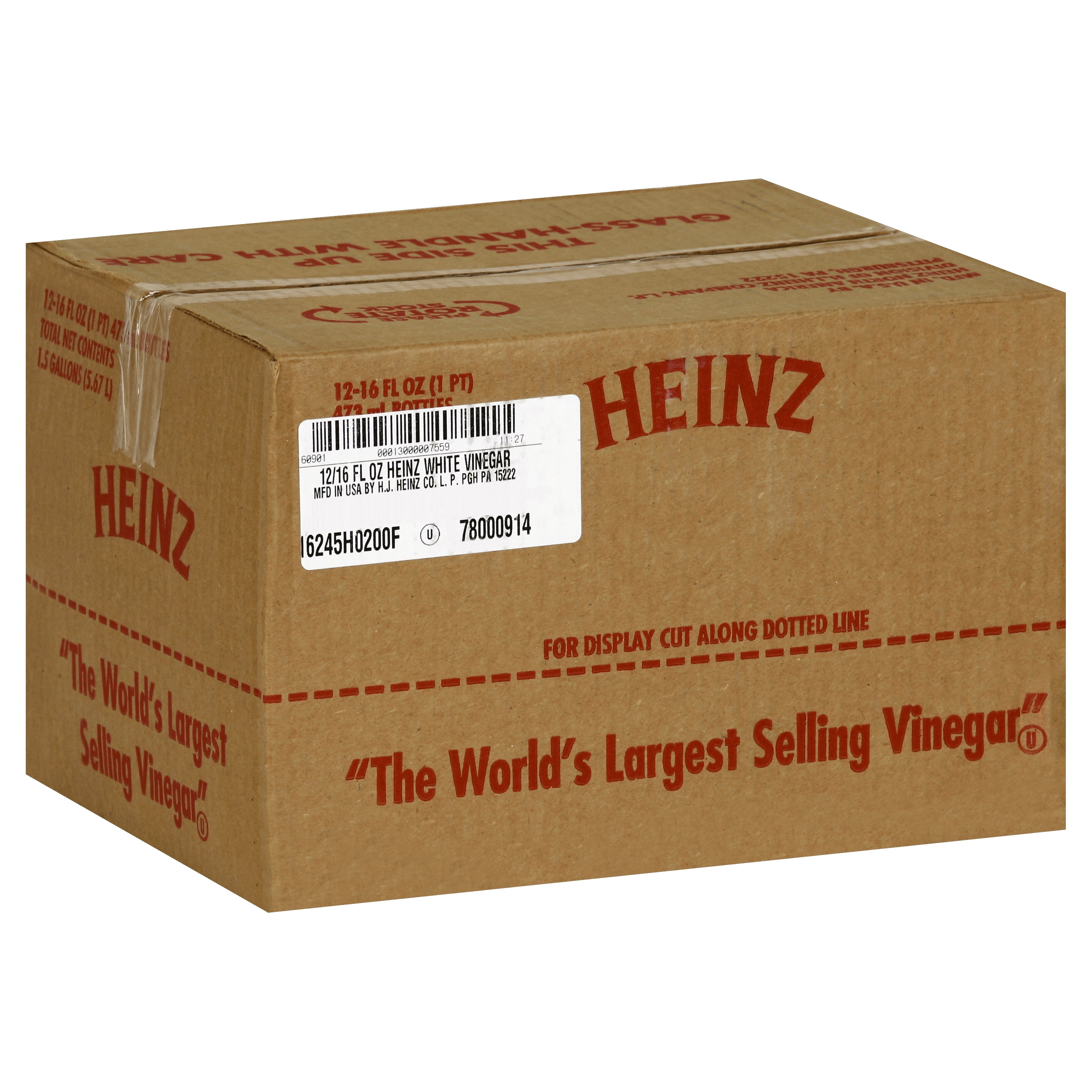 (Price/Case)Heinz 00013000007559 Vinegar White 5% 12-16 Fluid Ounce