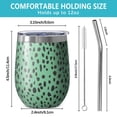 thumbnail image 5 of Leopard Print 12oz Stainless Steel Insulated Wine Tumbler with Lid and Straw – Double Wall Vacuum Mug for Hot & Cold Drinks, 304 Steel Interior, Sweat-Free Design, 5 of 5