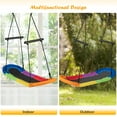 thumbnail image 4 of Costway Saucer Tree Swing Surf Kids Outdoor Adjustable Oval Platform w/ Handle Colorful, 4 of 9