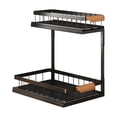 thumbnail image 3 of Organizador para debajo del fregadero de cocina, cajón organizador de cesta de armario deslizante de 2 niveles, organizador de armario de cocina perfecl debajo del organizador del fregadero, 3 of 8