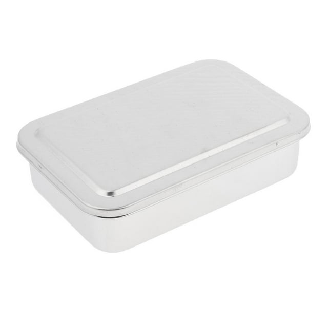 Caja de instrumentos quirúrgicos Zulema con tapa acero inoxidable 201 6 pulgadas