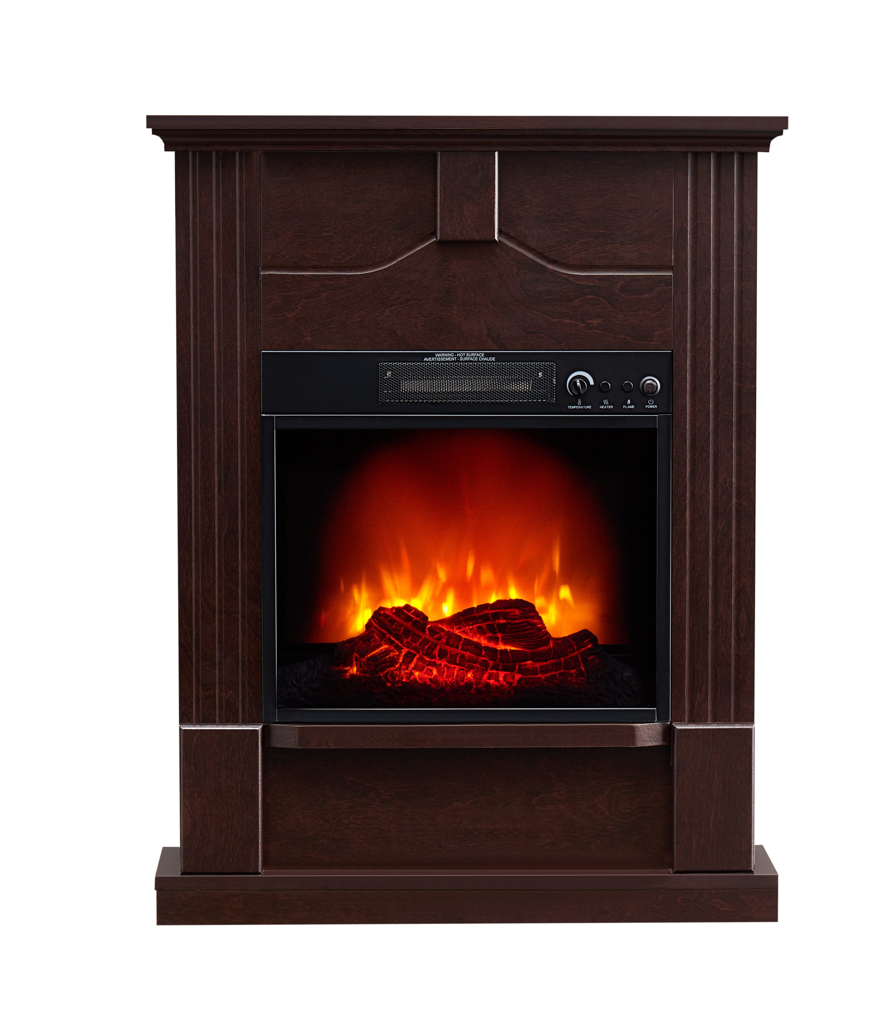 Bold Flame 28 inch Electric Fireplace Heater Dark 