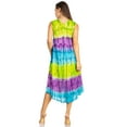 thumbnail image 2 of Sakkas Desert Sun Caftan Dress / Cover Up - Green / Purple - One Size, 2 of 5