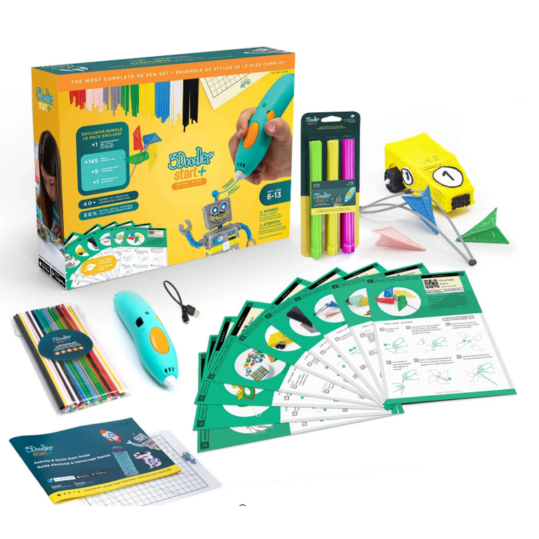 3Doodler Start+ 3D Pen Bundle, Multicolor, Kids 3D Drawing Kit