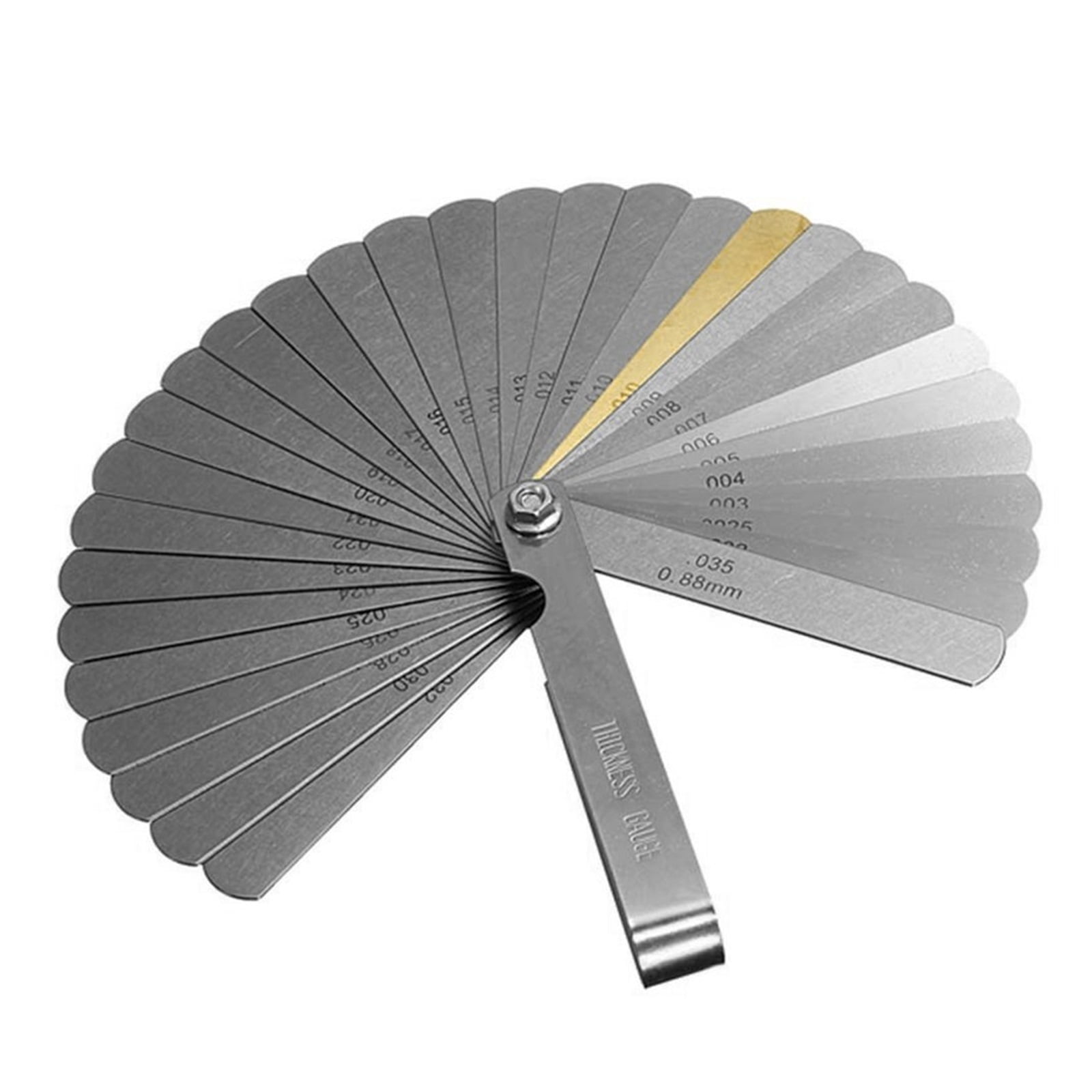 32 Blades Universal Thickness Gage Set Tappet Valve Stainless Steel Feeler Gauges Gap Measuring Tool ,Easy to Use