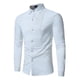 thumbnail image 1 of pstuiky manga larga de hombre, Camisas casuales de manga larga con cuello vuelto y botones lisos para hombre camisetas de hombre m, 1 of 4