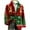 Red, variant on oelaio Christmas Blazer Men Holiday Corduroy Dinner Jackets Plus Size Sport Coats Xmas Santa Jacket Funny Outfits Party Suits Snowflake Print One Button Lapel Blazers with Pockets Gray S