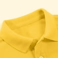 thumbnail image 6 of QWIED Boys Girls Polo Shirts Short Sleeve Button Closure School Uniform Soft Breathable Moisture Wicking Performance Material Yellow 4-5 Years, 6 of 7