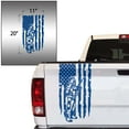 thumbnail image 2 of Soldier Enlisted Man Veteran Retired U.S. Army USAF USMC Distressed American USA US Flag Truck Tailgate Vinyl Decal Fits Most Pickup Trucks Military Sticker (11" x 20", Blue), 2 of 8