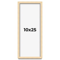 10x25 Frame Beige Real Wood Picture Frame Width 0.75 inches | Interior Frame Depth 0.5 inches |
