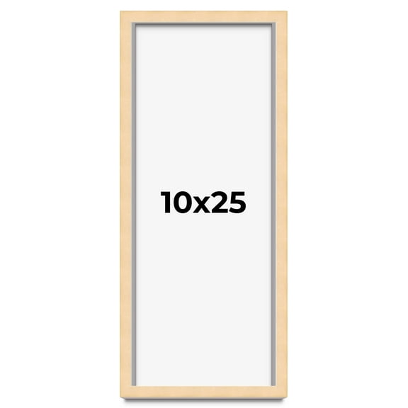 10x25 Shadow Box Frame Brown | 0.875 Inches Deep Real Wood Contemporary Shadowbox Display Frame |