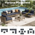 thumbnail image 7 of YODOLLA 7-Piece Patio Furniture Set with Coffee Table, Rattan Wicker Outdoor Sectional Sofa Couch Conversation Set in Dark Brown Rattan&Dark Grey Cushions, 7 of 7