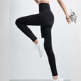 thumbnail image 3 of Pantalones de yoga elásticos Pantalones deportivos delgados Levantamiento de cadera de cintura alta, Negro, M Advancent AP1024-14B, 3 of 7