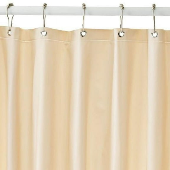 Magnetized Shower Curtain Liner (Beige)