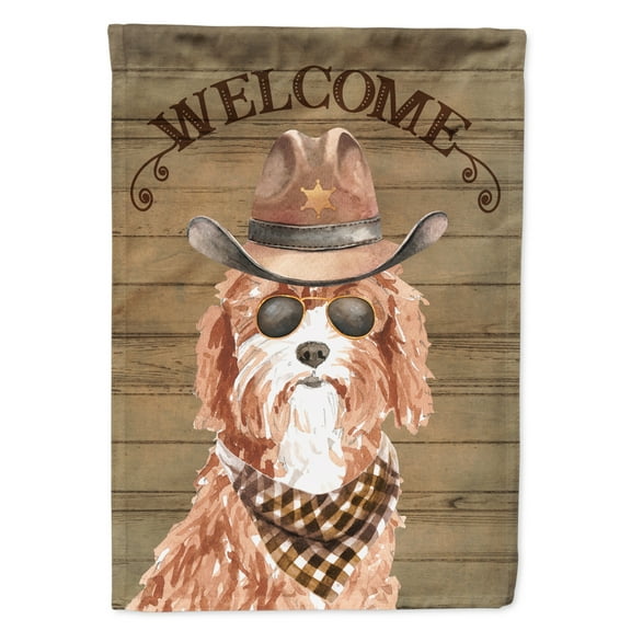 Carolines Treasures CK6303GF Cavapoo Country Dog Flag Garden Size  Small multicolor