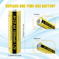 thumbnail image 4 of PKCELL AA Nicd Rechargeable Batteries 1.2V 1000mAh, 20Pcs Button Top Double A Remote Control Battery, 4 of 4