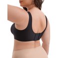 thumbnail image 3 of INSPIRE CHIC Women's Mesh Wireless Push Up Minimizers Wide Straps V-Neck Lightweight Breathable Seamless Soft Bras M Black, 3 of 4
