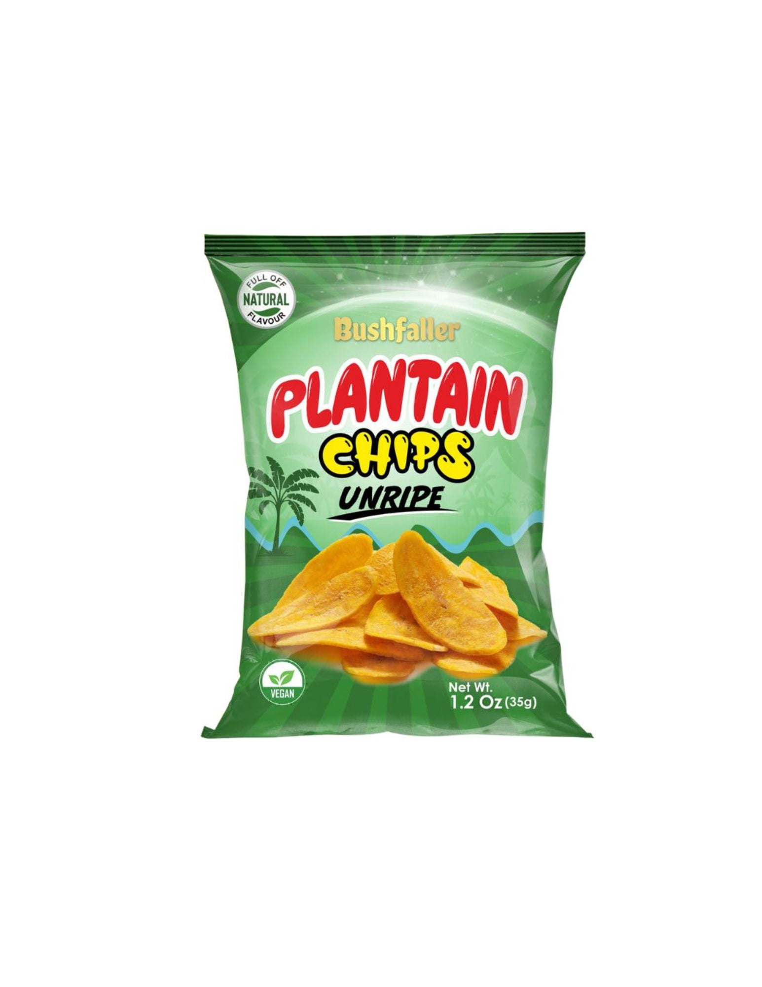 Bushfaller Mixed Plantain Chips Variety Pack, Ripe, Spicy & Unripe, Naturally Sweet and Lightly Salted, Healthy Vegan Snack Made with 100% Vegetable Oil, Non-GMO, Zero Sugar, 1.2 oz bags, 35-Packs