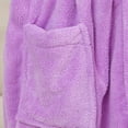 thumbnail image 5 of OGLCCG Boys Girls Flannle Hooded Robes Long Sleeve Plush Soft Fuzzy Bathrobe for Kids Solid Color Spa Robes Sleepwear 3-8 Years, 5 of 5