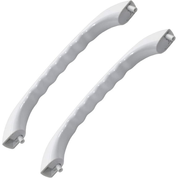 HQRP 2-Pack White Microwave Door Handle Replacement for General Electric GE Hotpoint RCA WB15X335 WB15X0335 AP2021148 245574 PS232260 AH232260 EA232260 DE92-90022B