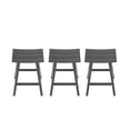 thumbnail image 5 of WestinTrends Malibu HDPE Outdoor Patio 29" Bar Stool Saddle Seat (Set of 3), Gray, 5 of 11