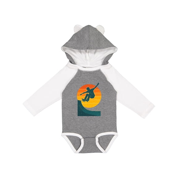 Inktastic Skateboarding Sunset Skateboarder Boys Long Sleeve Baby Bodysuit