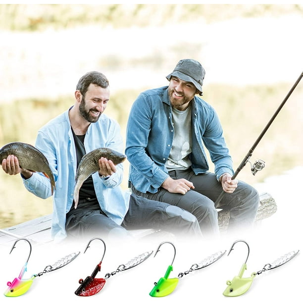 16 Pieces Underspin Jig Heads Fishing Jig Heads Hook with Willow-Shaped  Blade Swimbait Jig Heads Spinner for Bait Lure Freshwater Fishing Saltwater  Fishing (Multi-Color,14 g/ 1/2 oz) 
