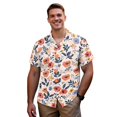 thumbnail image 3 of Garronmavis Pink Flower Matching Couple Outfits Husban and Wife Clothing Women's V-neck Dress Size 2XS Summer Hawaiian Dresses and Men's Short Sleeve Shirt Light Beach Tops, 3 of 7