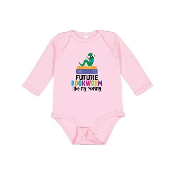 Inktastic Future Bookworm Like My Mommy Boys or Girls Long Sleeve Baby Bodysuit