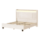 thumbnail image 2 of Base Cama De Terciopelo Queen Size Con Cabecera Y Luz Led, 2 of 8