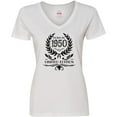 thumbnail image 3 of Inktastic Born in 1950 Limited Edition Women's V-Neck T-Shirt, 3 of 5